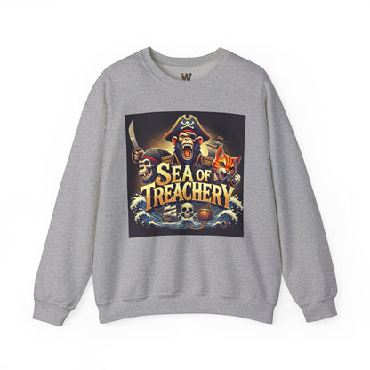 Wylieville After Dark: Sea of Treachery Fun Crewneck Sweatshirt