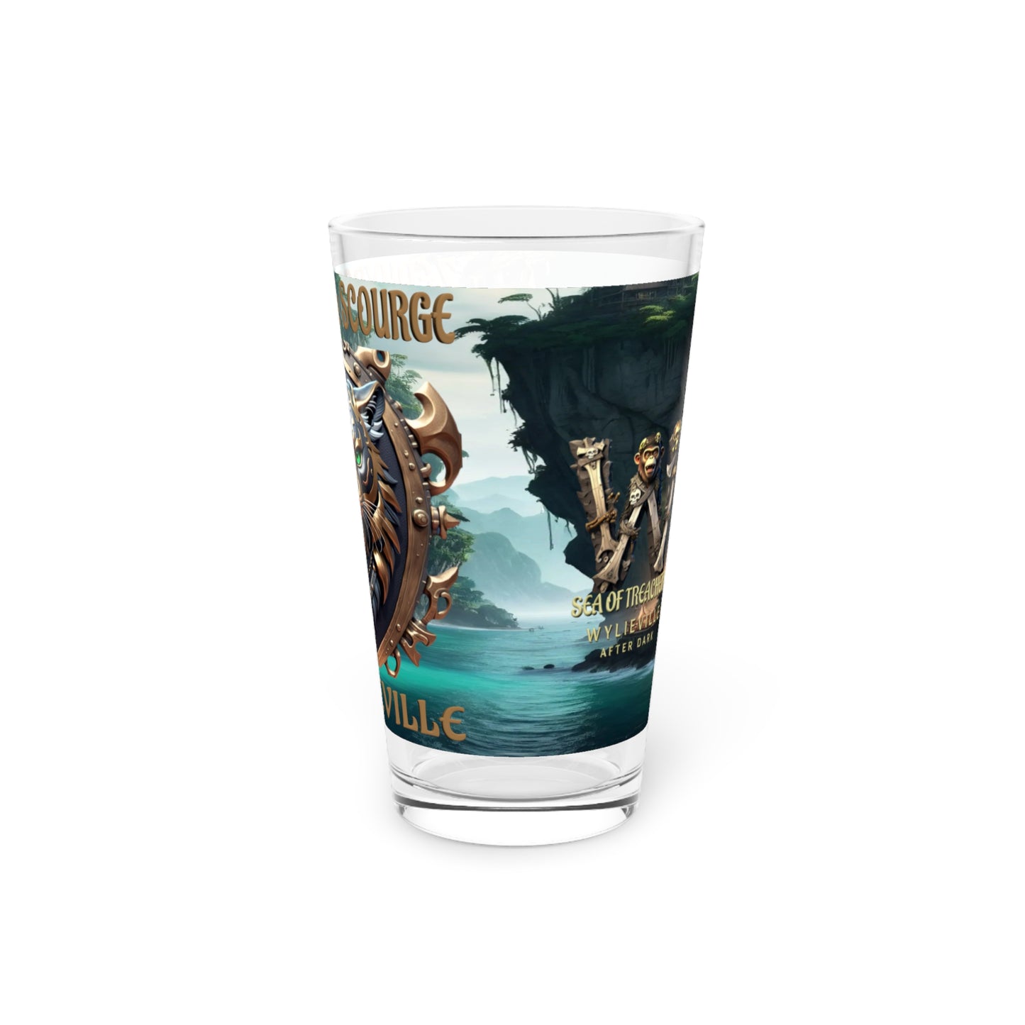 Wylieville After Dark: ZEPHYROS the SCOURGE Pint Glass, 16oz