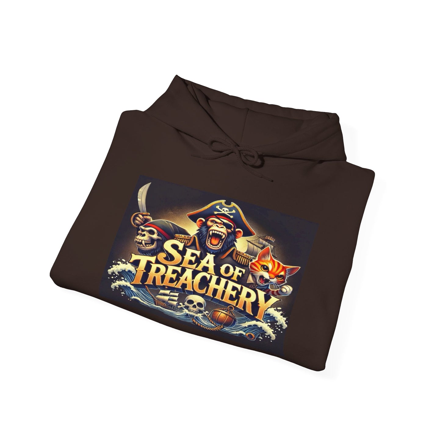 Wylieville After Dark: Sea of Treasury Unisex Fun Hooded Sweatshirt