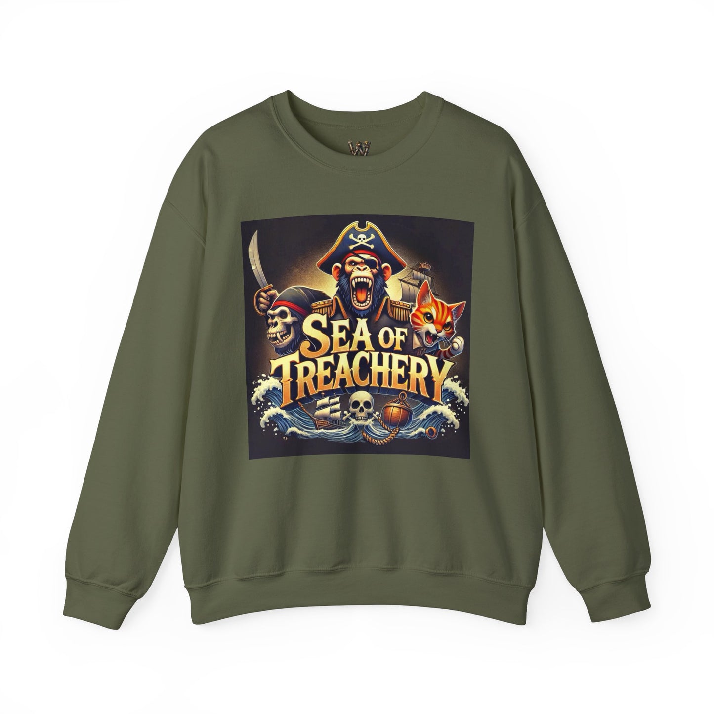 Wylieville After Dark: Sea of Treachery Fun Crewneck Sweatshirt