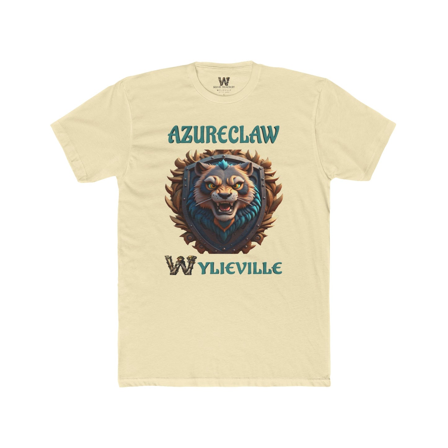 Wylieville After Dark: AzureClaw Unisex Cotton Crew Tee