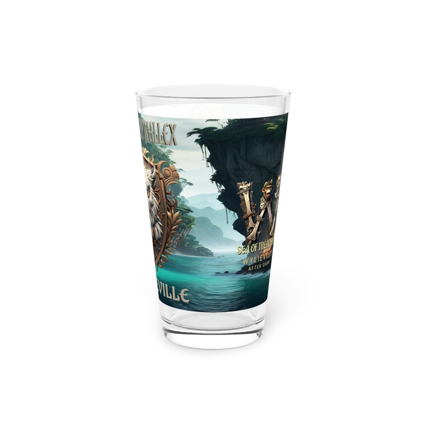 Wylieville After Dark: Counselor Arywallex Pint Glass, 16oz