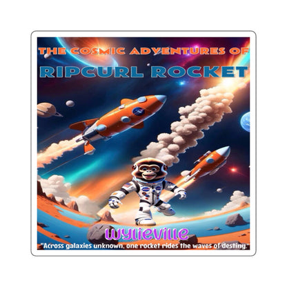 Wylieville: The Cosmic Adventures of RipCurl Rocket Square Stickers