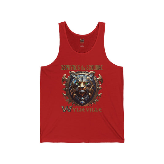 Wylieville After Dark: Zephyros the Scourge Unisex Jersey Tank