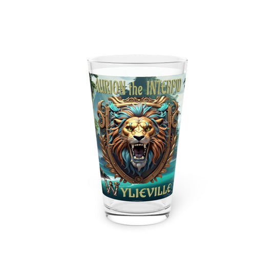 Wylieville After Dark: Aurion the Intrepid Pint Glass, 16oz