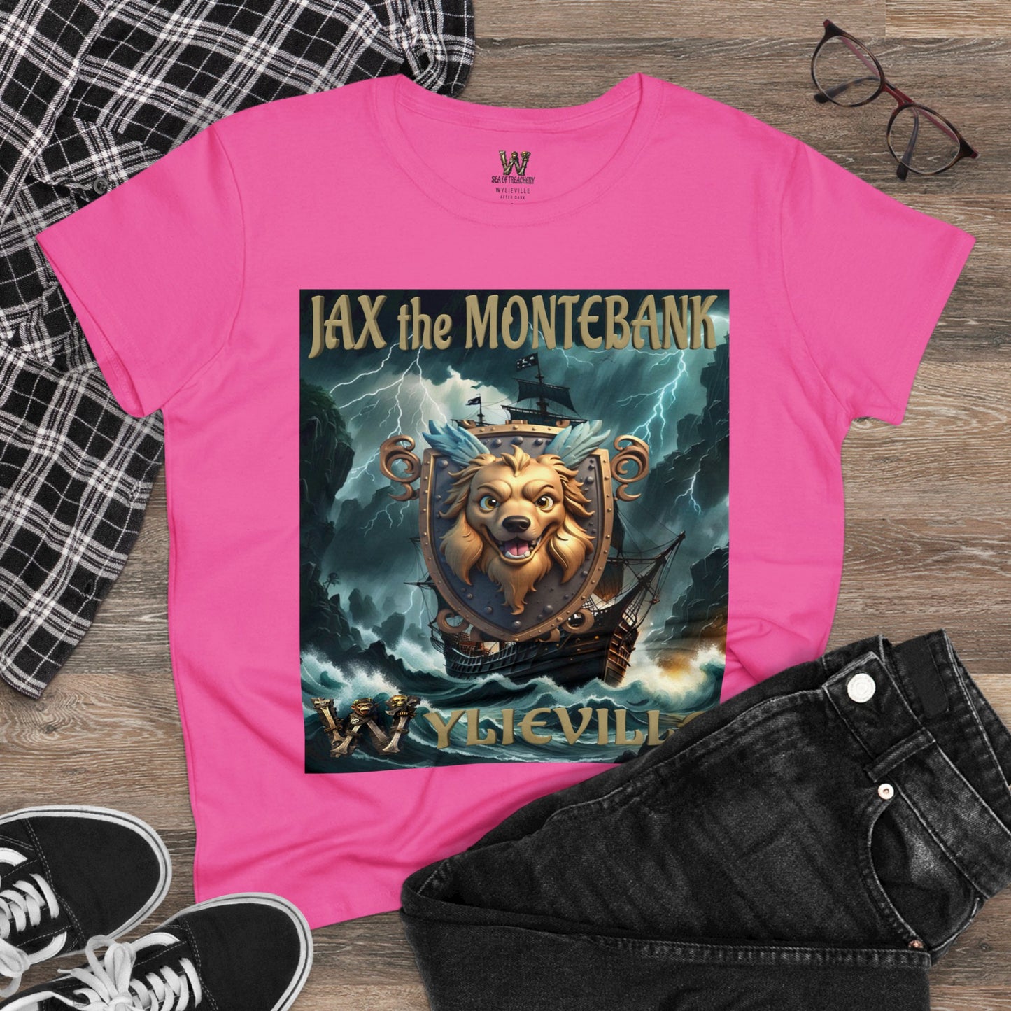 Wylieville After Dark: Jax the MonteBank Cove Midweight Cotton Tee