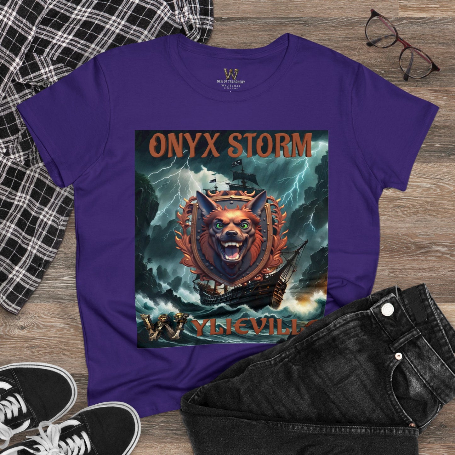 Wylieville After Dark: Onyx Storm Cove Midweight Cotton Tee