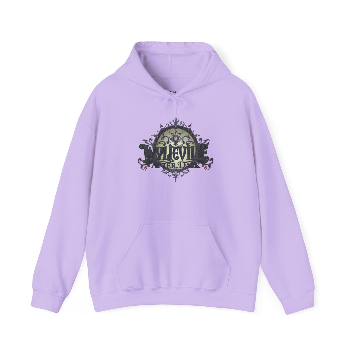 Wylieville After Dark: Unisex Heavy Hooded Sweatshirt