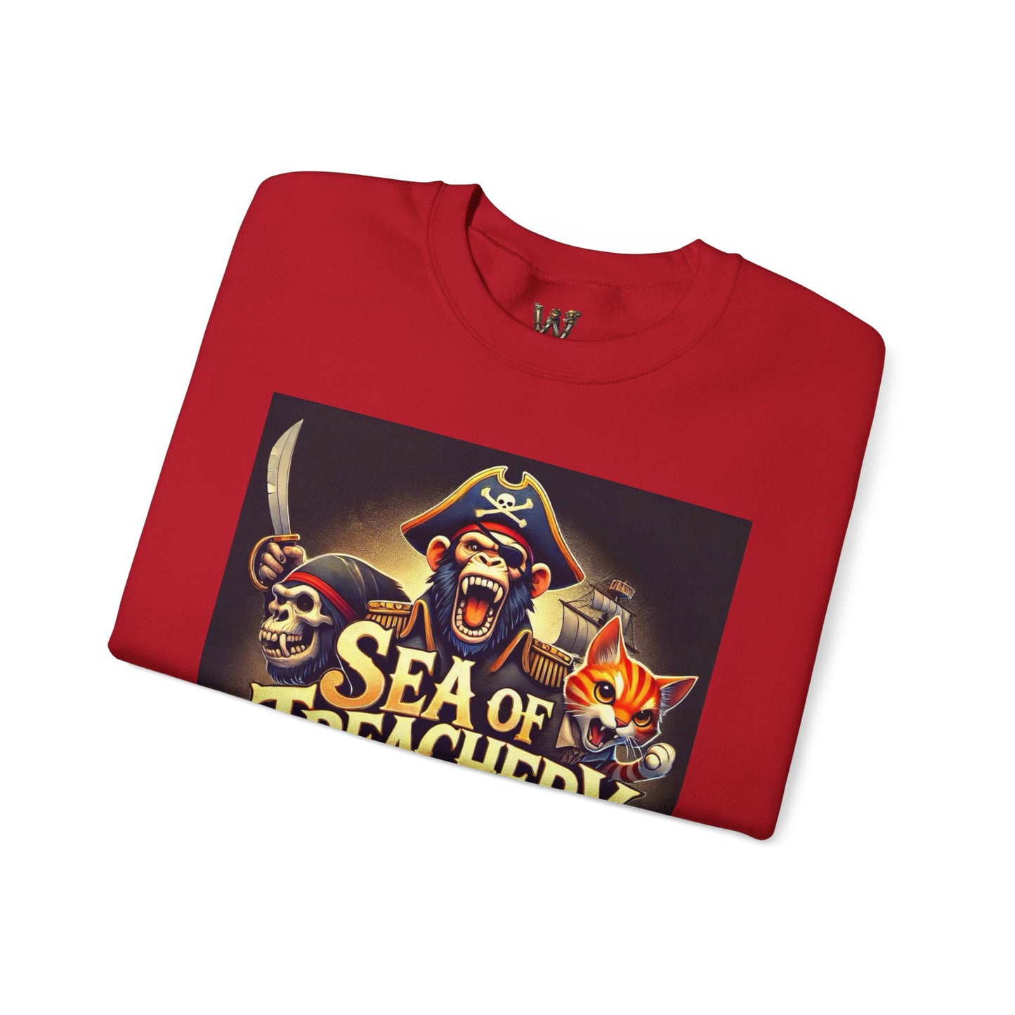 Wylieville After Dark: Sea of Treachery Fun Crewneck Sweatshirt