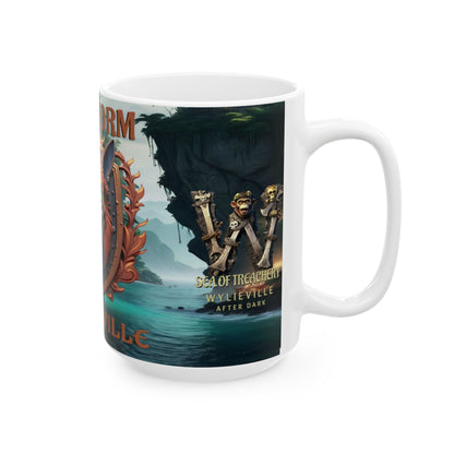 Wylieville After Dark: Onyx Storm Day Cove Ceramic Mug, (15oz)