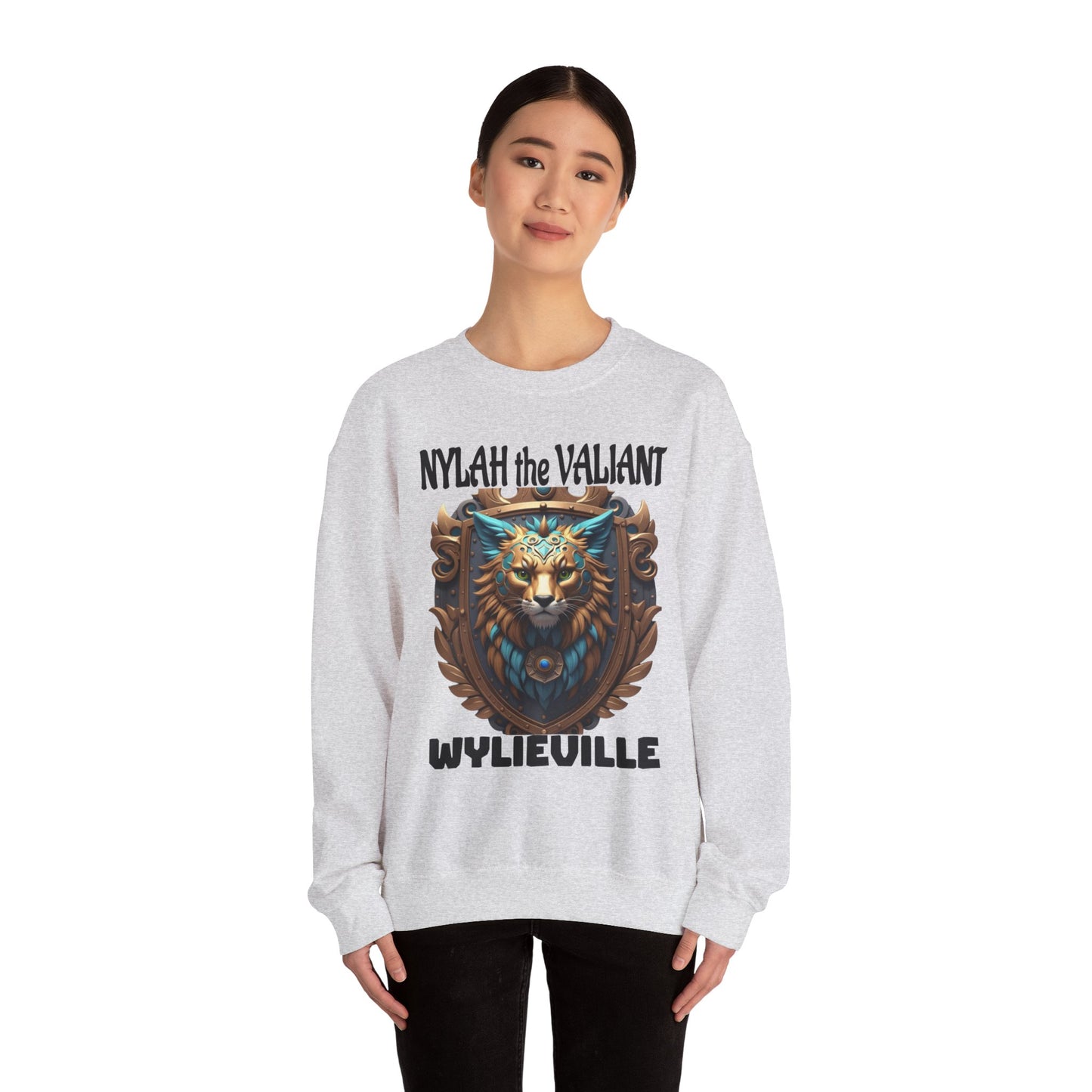 Wylieville After Dark: Nylah the Valiant  Heavy Blend Crewneck Sweatshirt