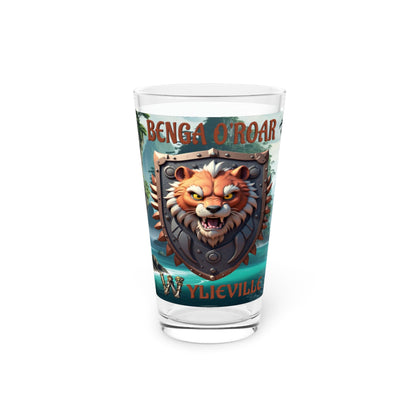 Wylieville After Dark: Benga O'Roar Pint Glass, 16oz