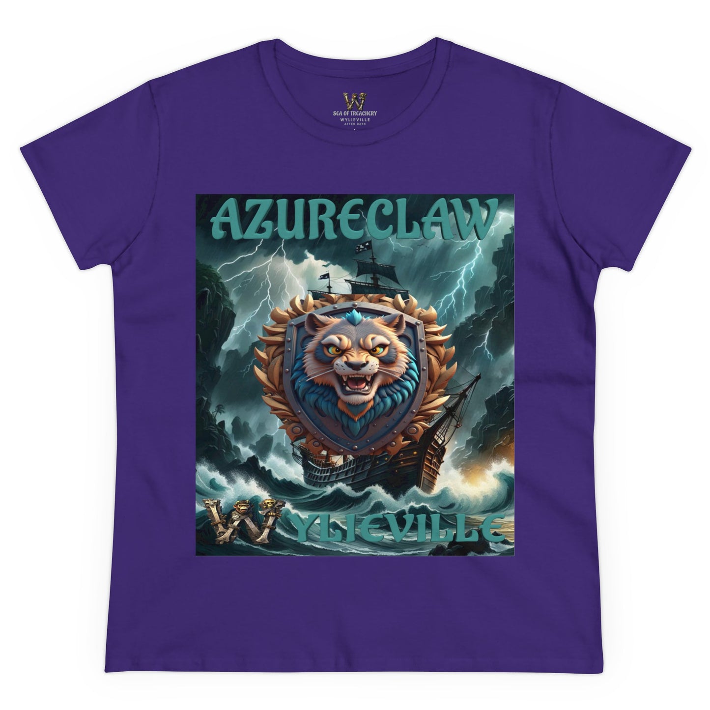 Wylieville After Dark: AzureClaw Cove Midweight Cotton Tee