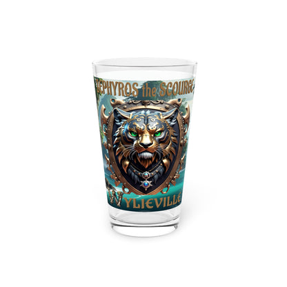 Wylieville After Dark: ZEPHYROS the SCOURGE Pint Glass, 16oz