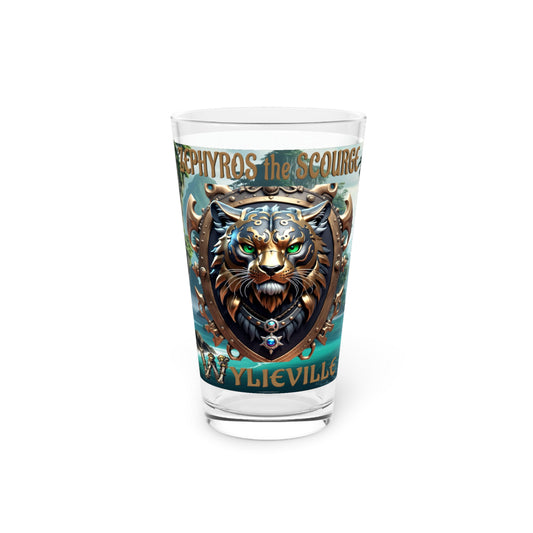 Wylieville After Dark: ZEPHYROS the SCOURGE Pint Glass, 16oz