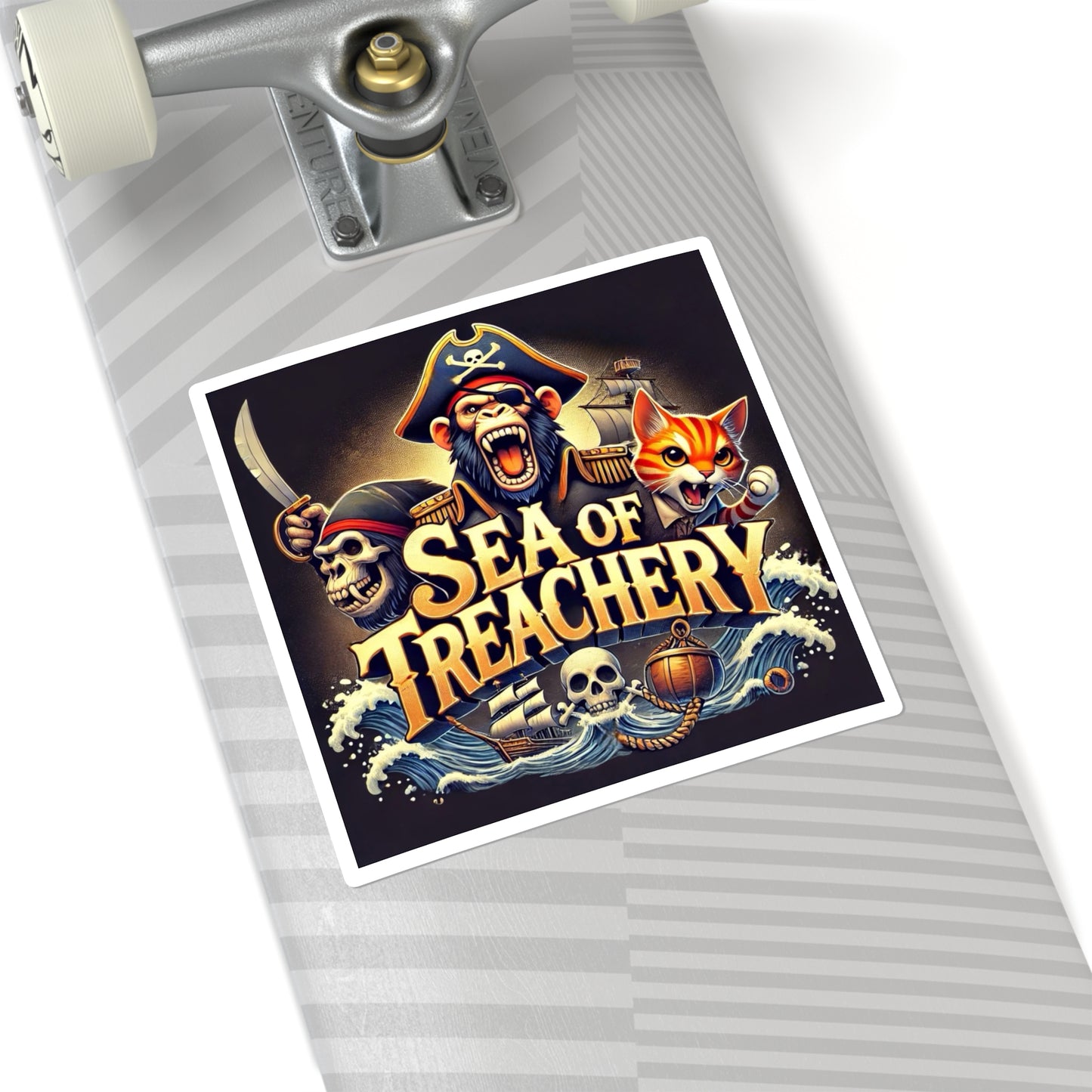 Wylieville After Dark: Sea of Treachery Square Stickers