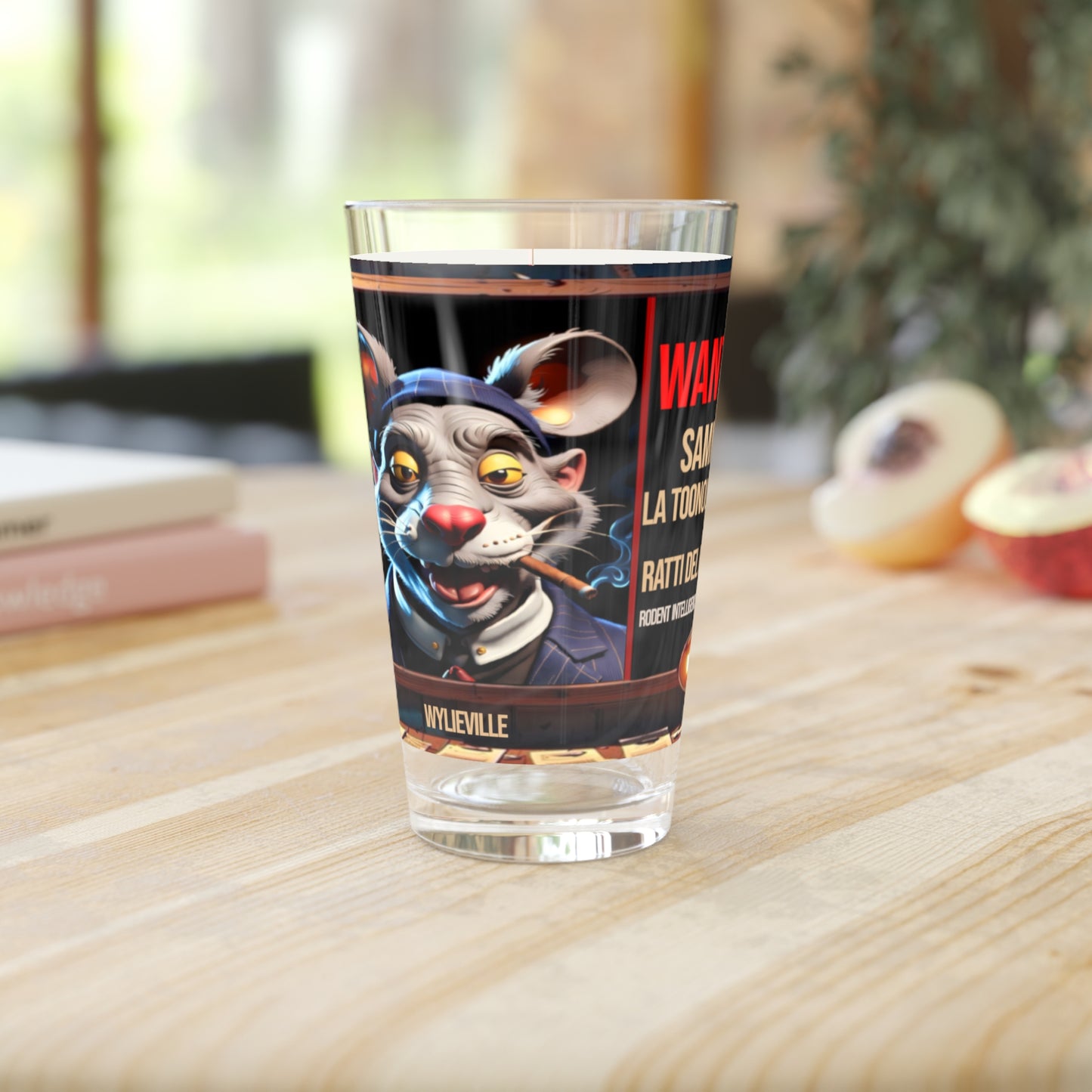 Wylieville After Dark: Sammy La Toonountant Pint Glass, 16oz