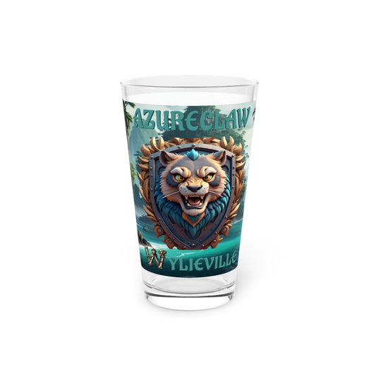 Wylieville After Dark: AzureClaw Pint Glass, 16oz