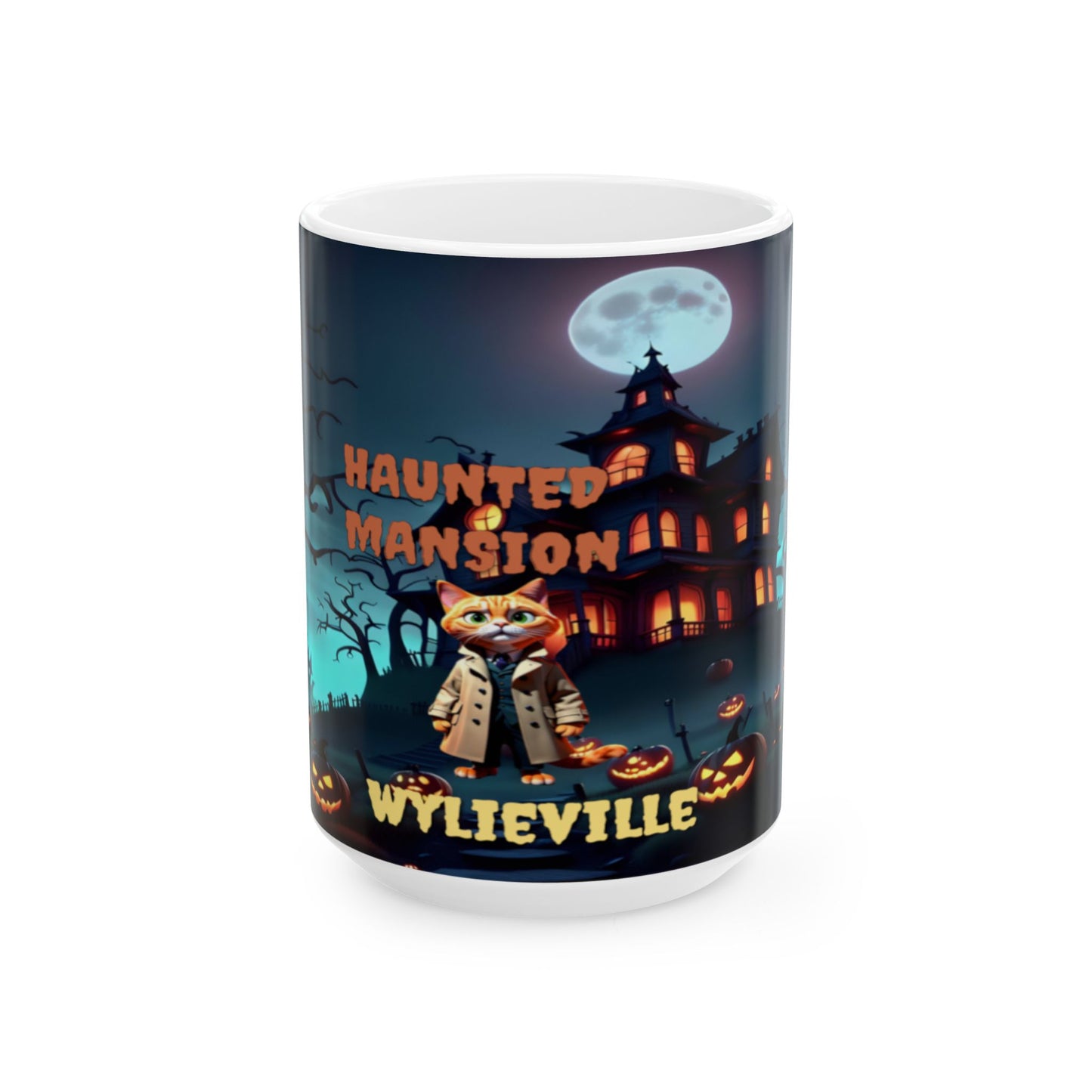 Wylieville: Haunted Mansion Ceramic Mug, (15oz)