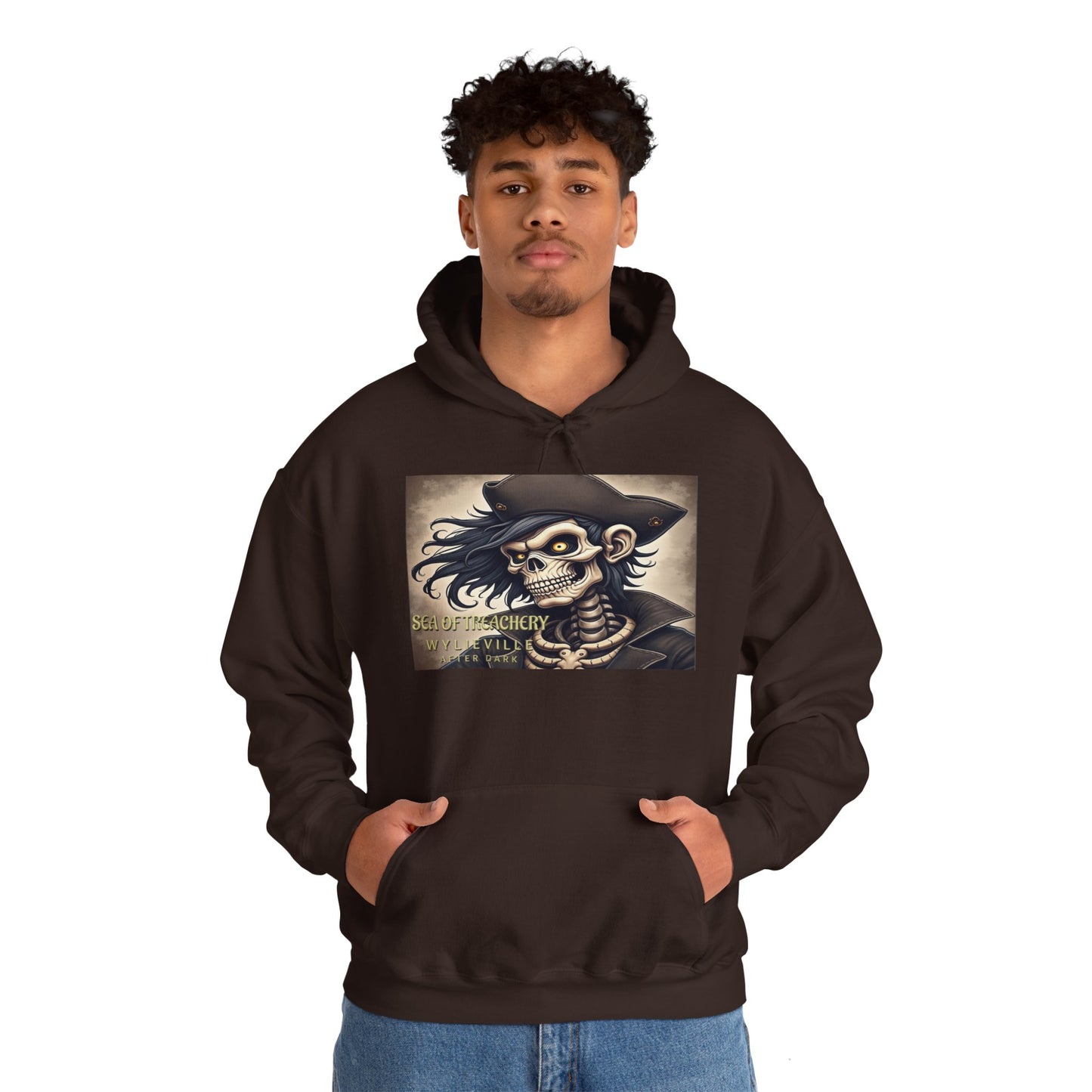 Wylieville After Dark: Sea of Treachery Unisex Illustration II Hooded Sweatshirt