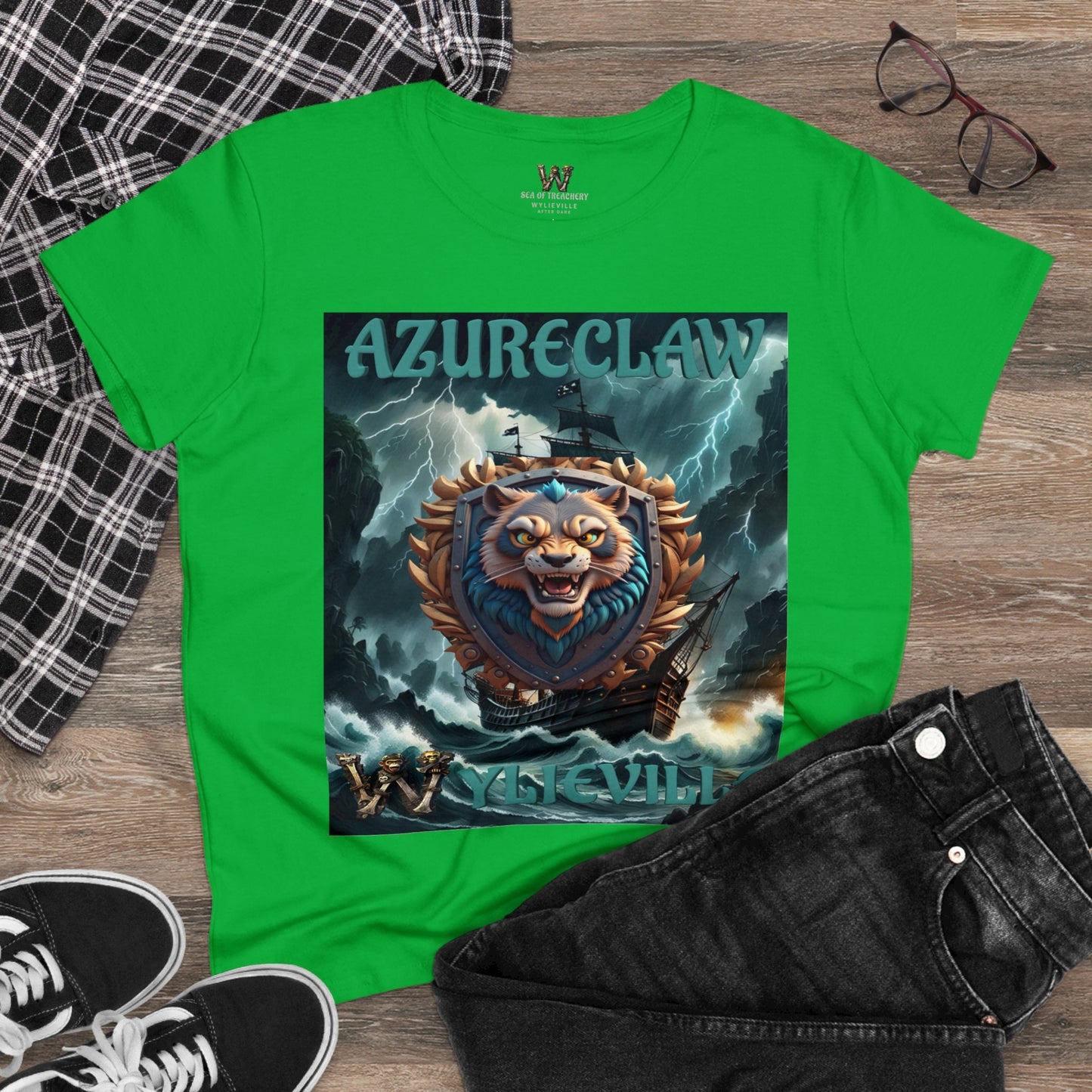 Wylieville After Dark: AzureClaw Cove Midweight Cotton Tee