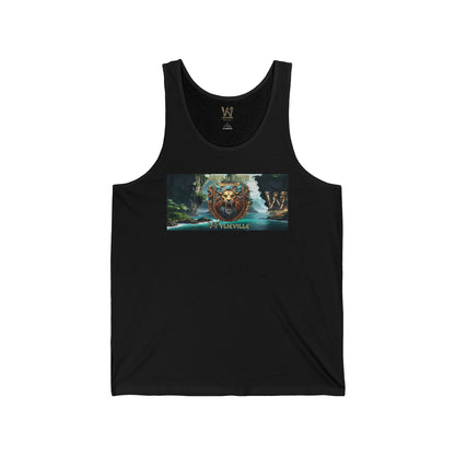 Wylieville After Dark: Aurion Day Cove Unisex Jersey Tank