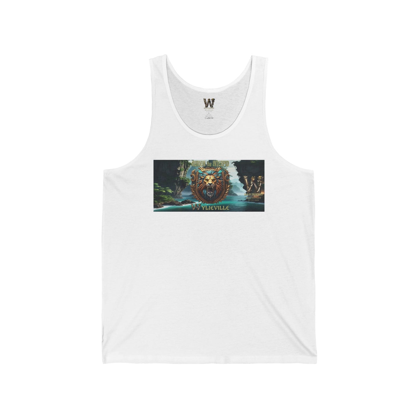 Wylieville After Dark: Aurion Day Cove Unisex Jersey Tank