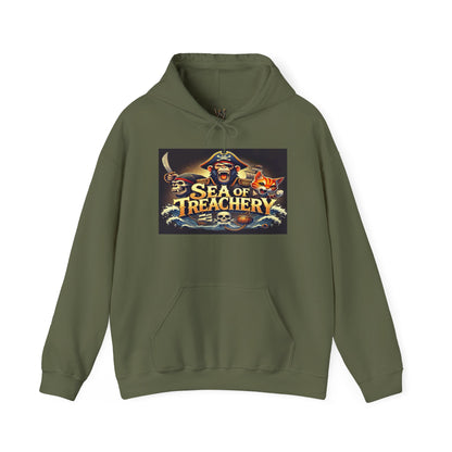 Wylieville After Dark: Sea of Treasury Unisex Fun Hooded Sweatshirt