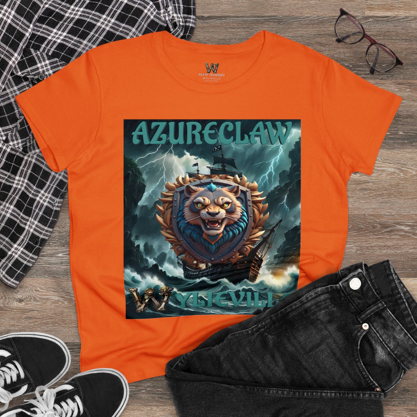 Wylieville After Dark: AzureClaw Cove Midweight Cotton Tee