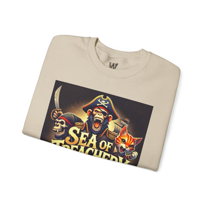 Wylieville After Dark: Sea of Treachery Fun Crewneck Sweatshirt