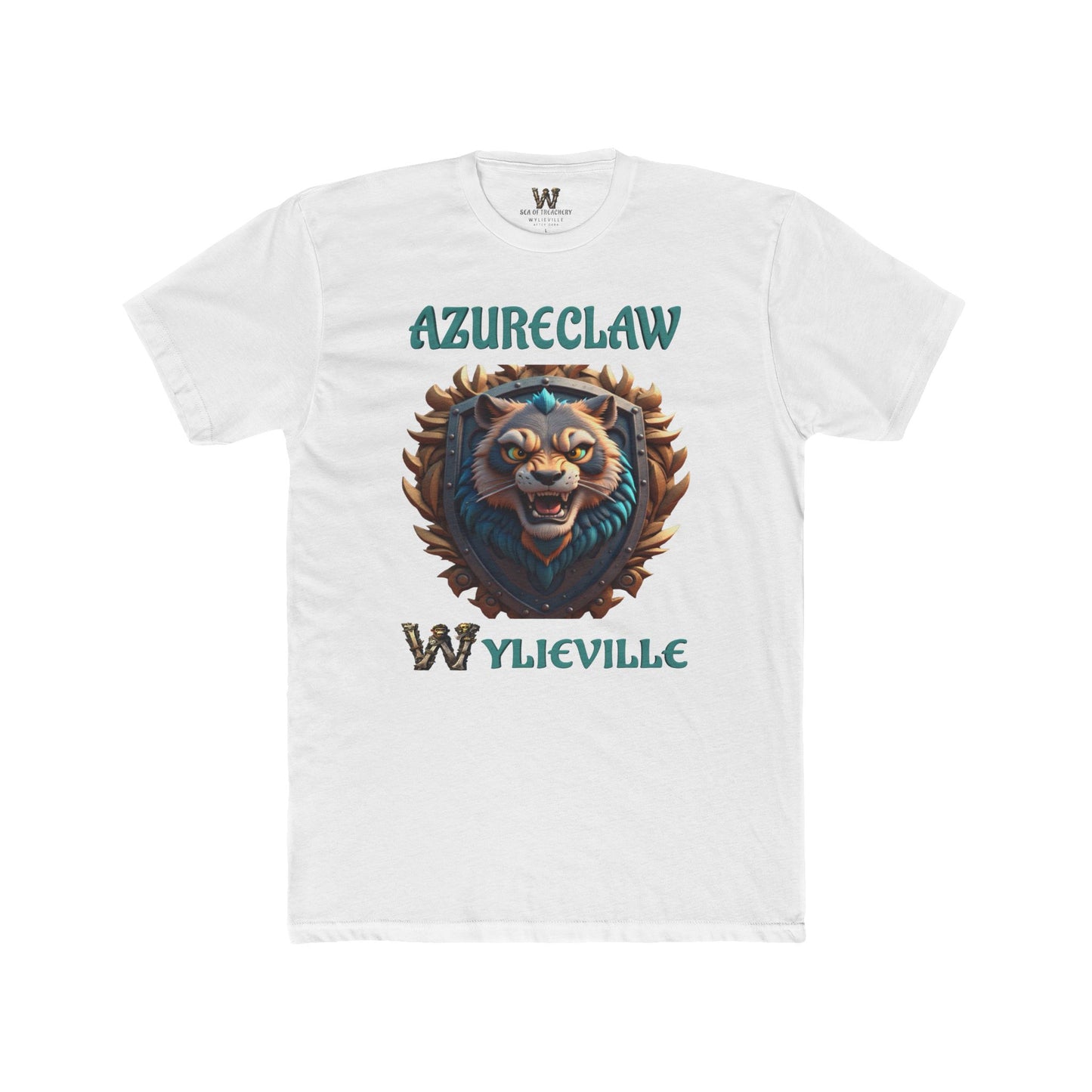 Wylieville After Dark: AzureClaw Unisex Cotton Crew Tee