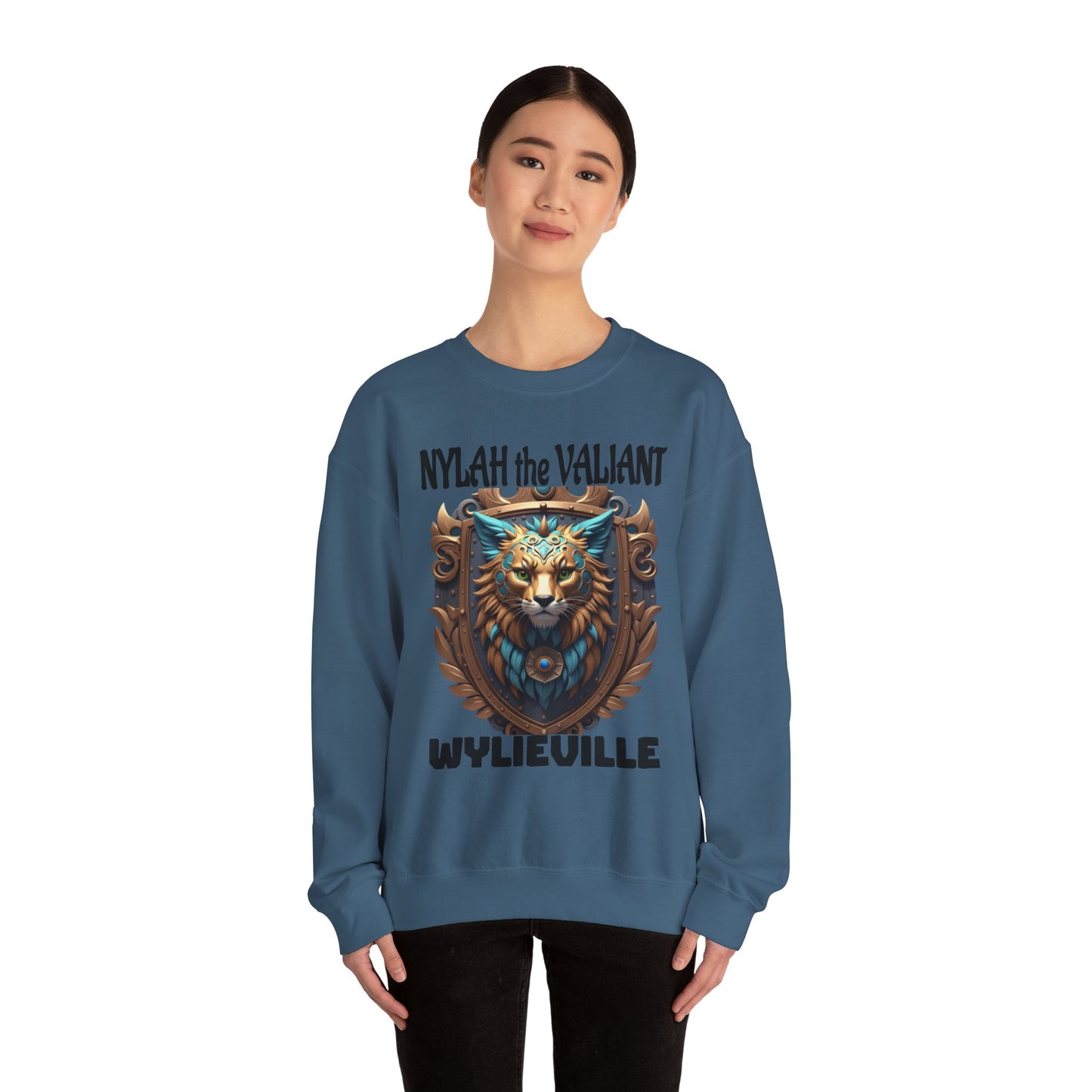 Wylieville After Dark: Nylah the Valiant  Heavy Blend Crewneck Sweatshirt