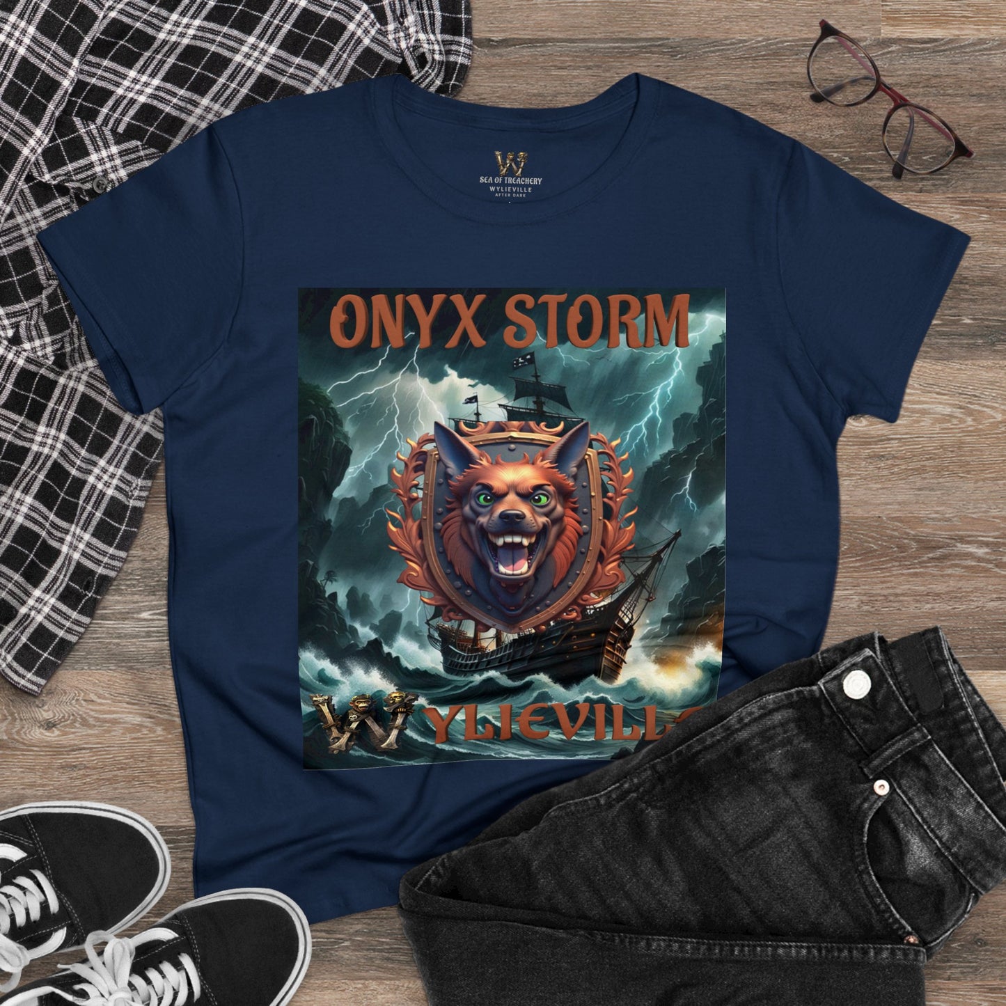 Wylieville After Dark: Onyx Storm Cove Midweight Cotton Tee