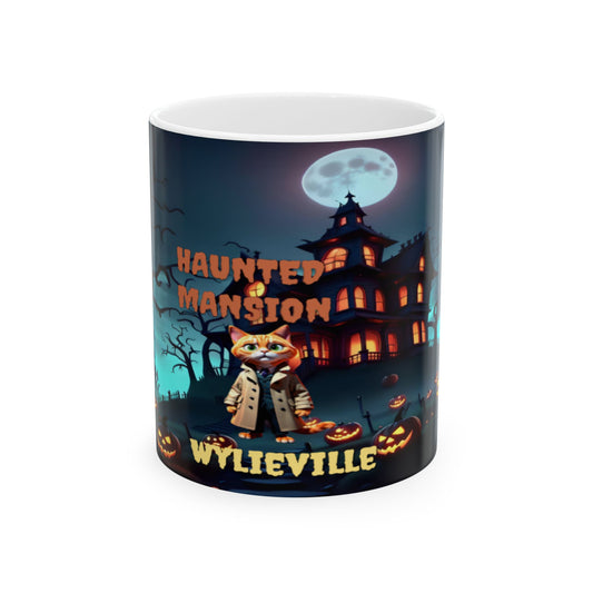 Wylieville: Haunted Mansion Ceramic Mug, (11oz)