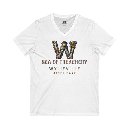 Wylieville After Dark: SOT Logo Unisex Jersey Short Sleeve V-Neck Tee