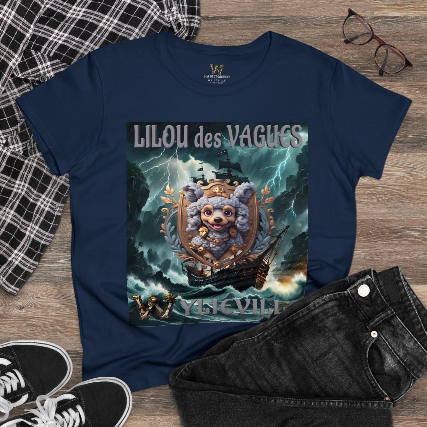 Wylieville After Dark: Lilou des Vagues Cove Midweight Cotton Tee