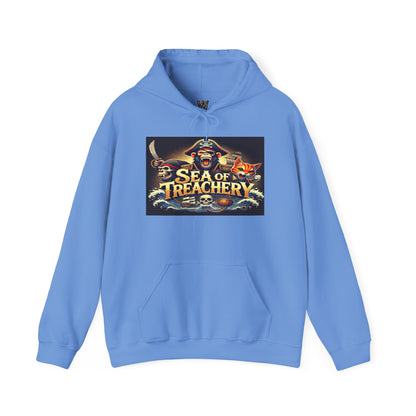 Wylieville After Dark: Sea of Treasury Unisex Fun Hooded Sweatshirt