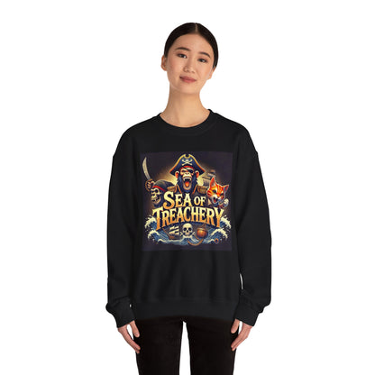 Wylieville After Dark: Sea of Treachery Fun Crewneck Sweatshirt