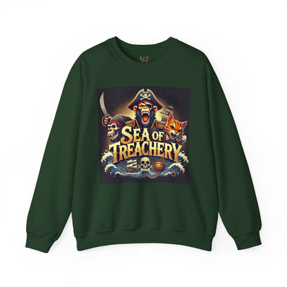 Wylieville After Dark: Sea of Treachery Fun Crewneck Sweatshirt