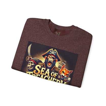 Wylieville After Dark: Sea of Treachery Fun Crewneck Sweatshirt