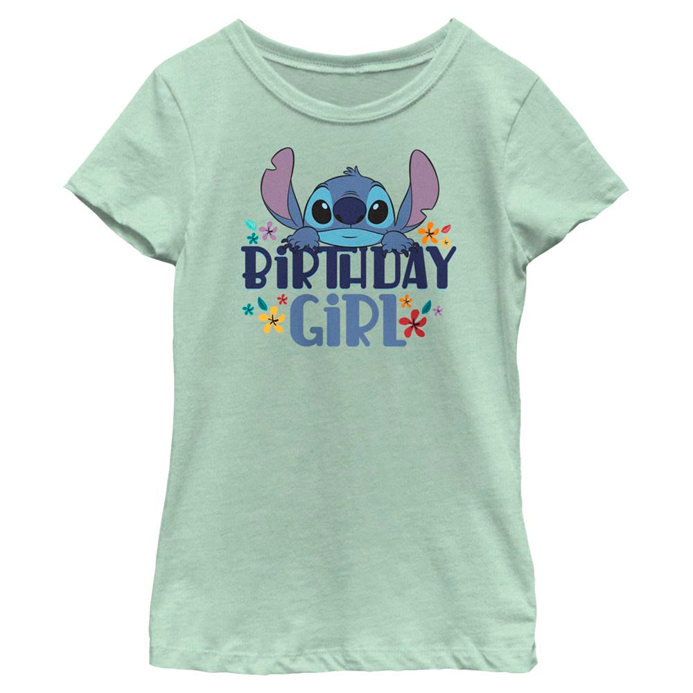 Girl's Disney Bday Girl Stitch T-Shirt