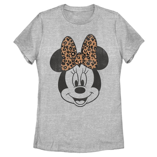 Women's Disney Minnie Mouse Cheetah Print Bow T-Shirt