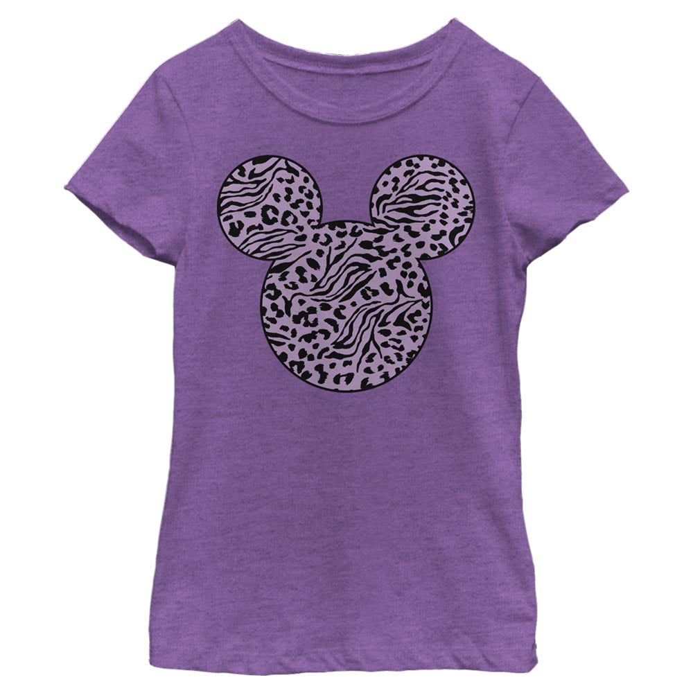 Girl's Disney Mickey Zebra Cheeta Fill T-Shirt