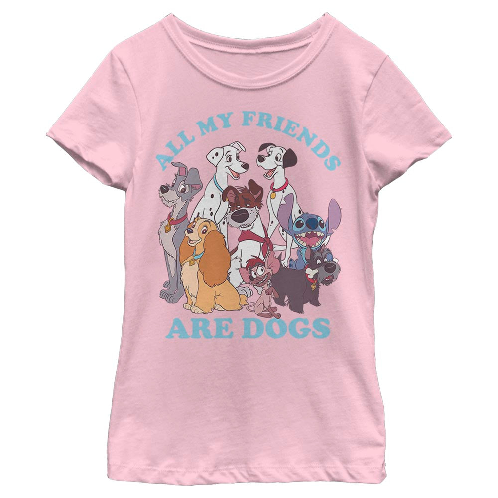 Girl's Disney All My Friends are Dogs T-Shirt