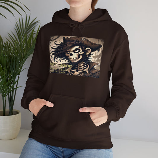 Wylieville After Dark: Sea of Treachery Unisex Illustration Hooded Sweatshirt