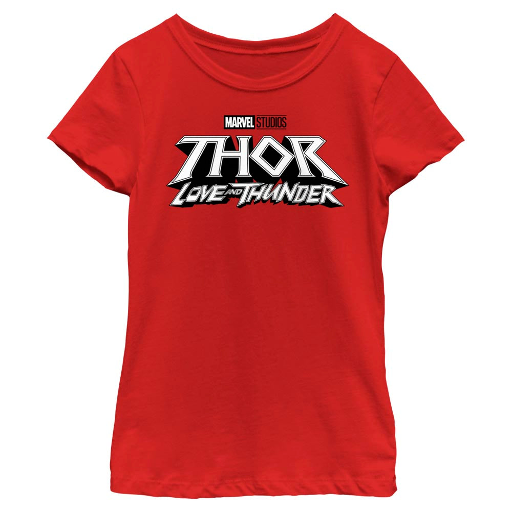 Girl's Marvel White Logo T-Shirt