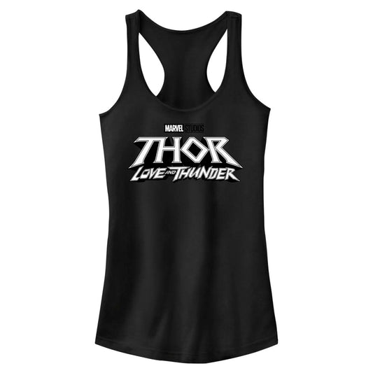 Junior's Marvel White Logo Tank Top