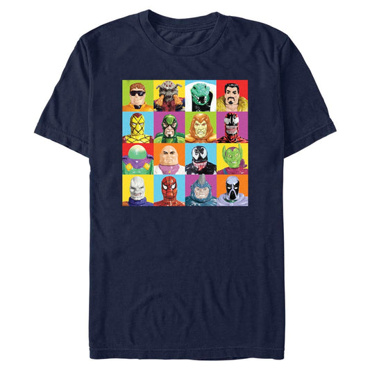 Men's Marvel Spider-Man Beyond Amazing SPIDEY FIGURE SQUARES T-Shirt