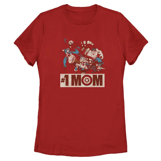 Women's Marvel Distressed #1 Mom T-Shirt